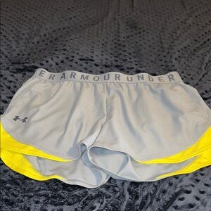 Under Armour Women's Athletic Shorts in Gray and Yellow